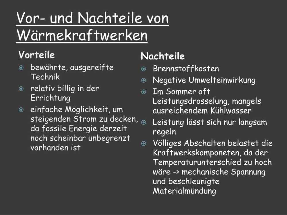 Wärmekraftwerke: Vorteile und Nachteile im Überblick